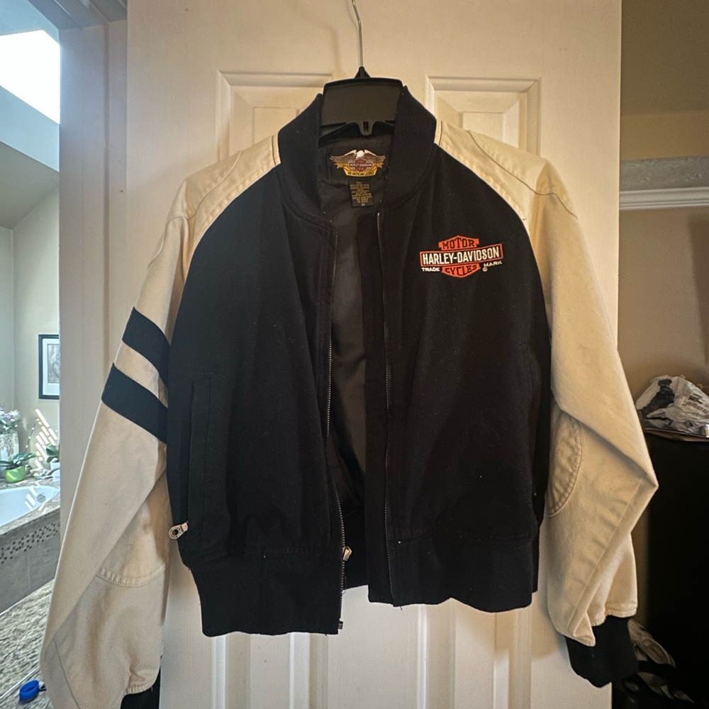Harley-Davidson Black and Cream women’s Jacket